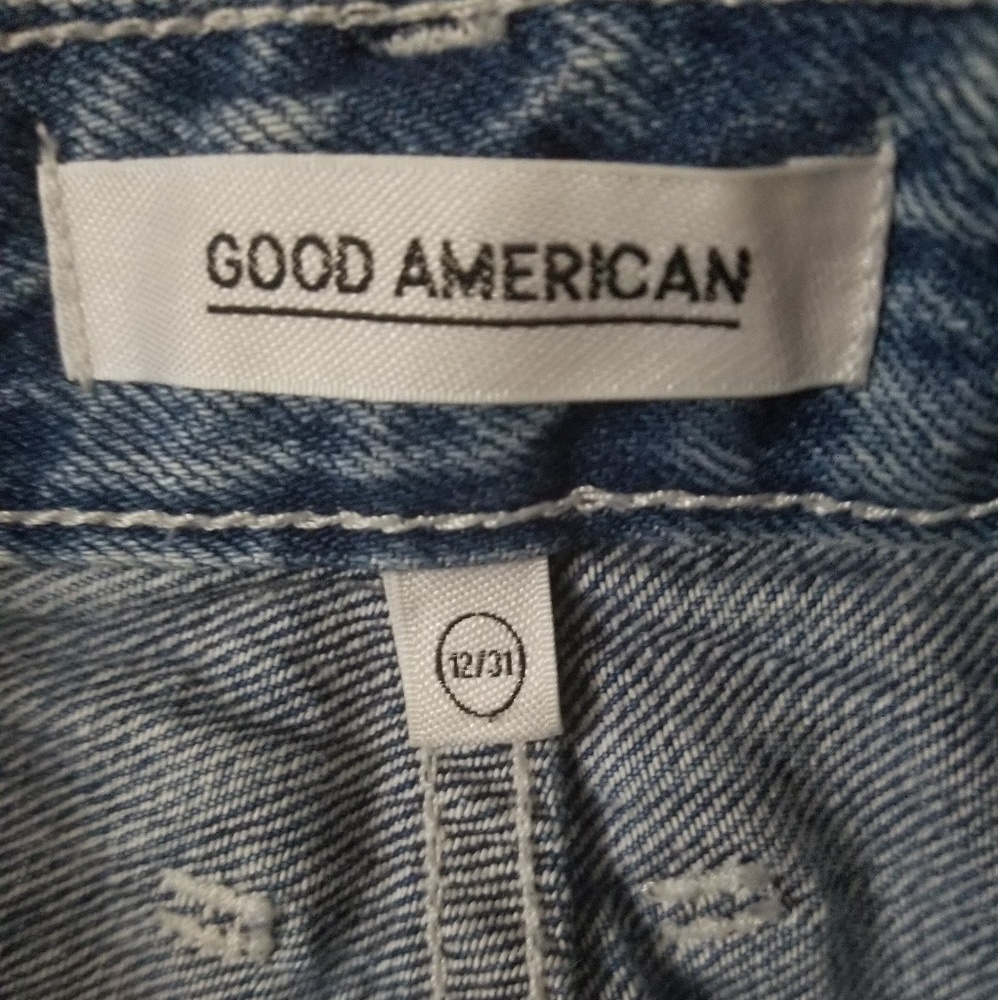 Good American Distressed jean shorts